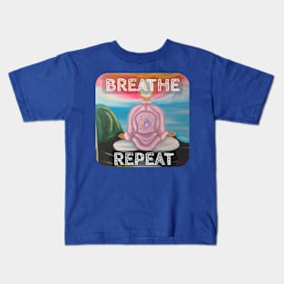 Breathe Repeat Mindfulness Meditation Kids T-Shirt